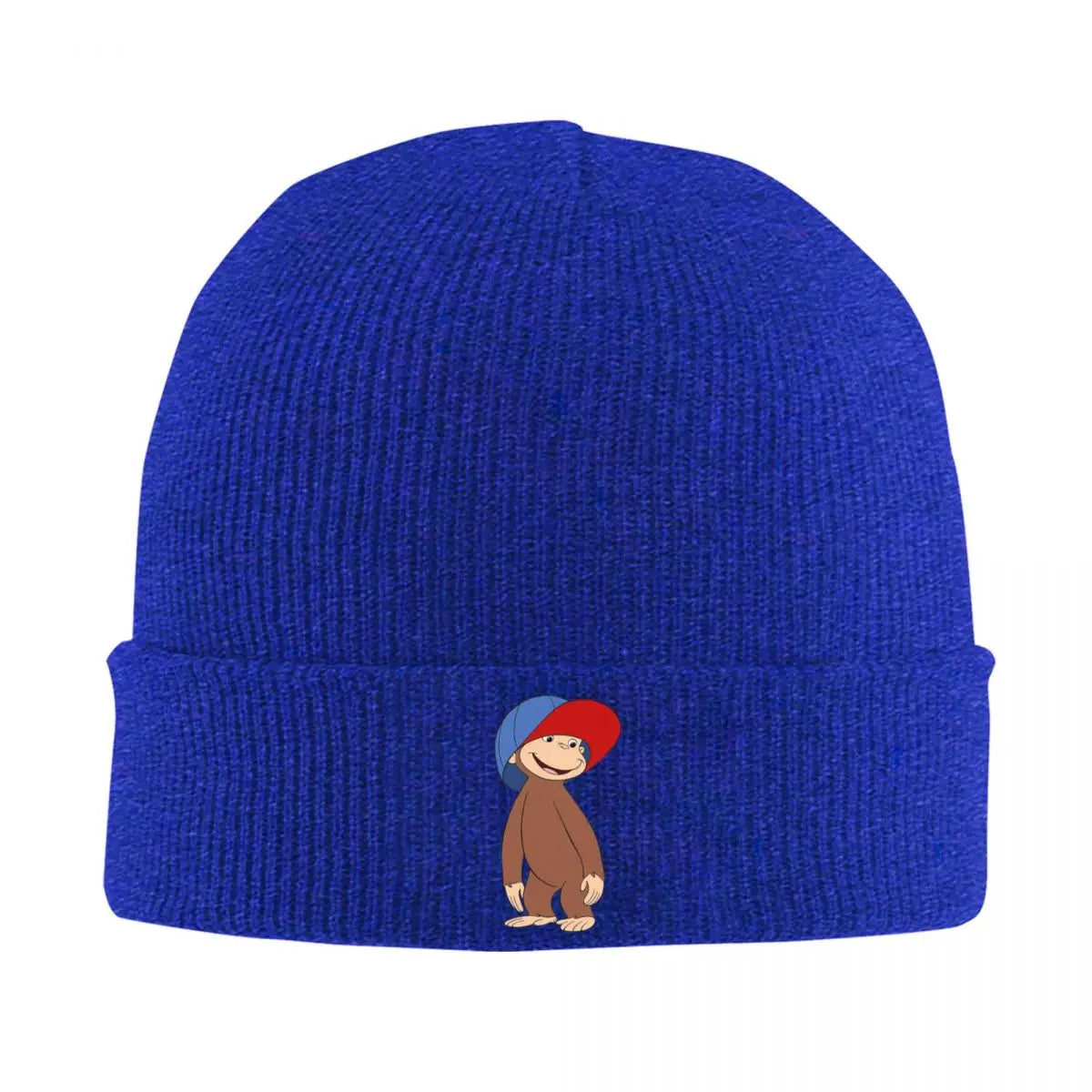 Anime Curious George Monkey Warm Knitted Cap Winter Knit Bonnet Hat