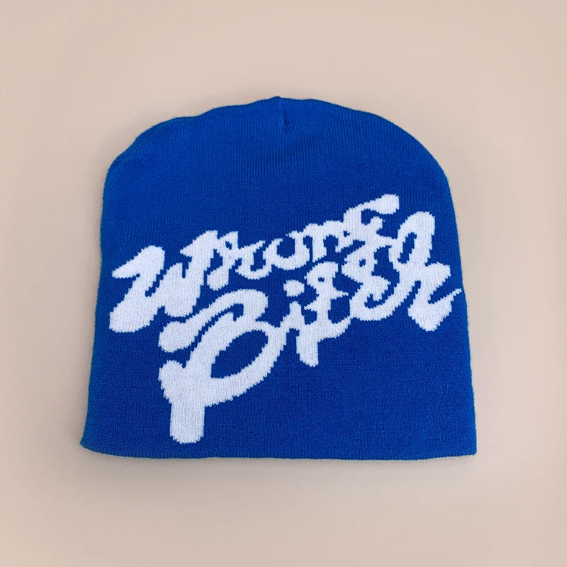 American Color Block Letter Knitted Hats