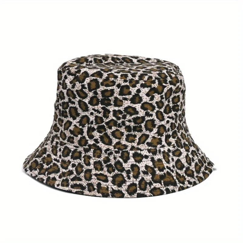 Leopard Print Bucket Hat Fisherman's Hat