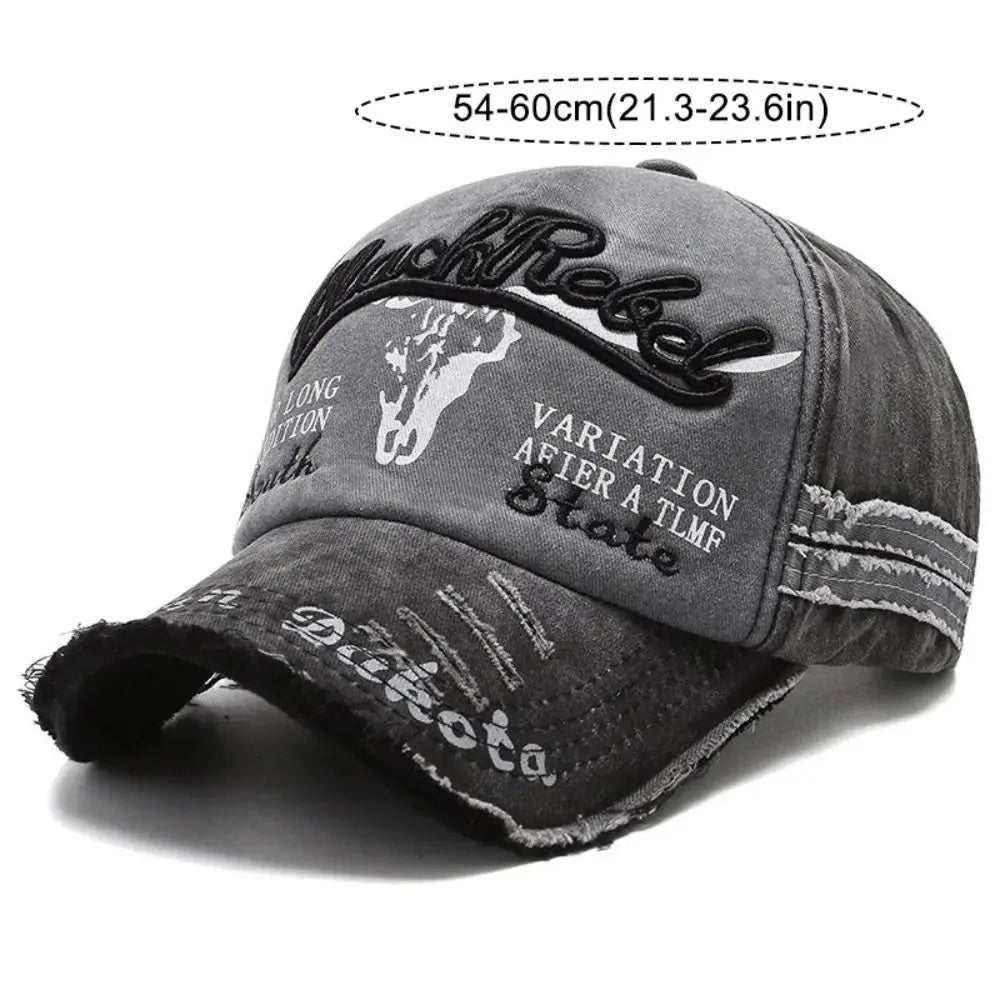 Cow Head Pattern Letter Embroidery Baseball Cap