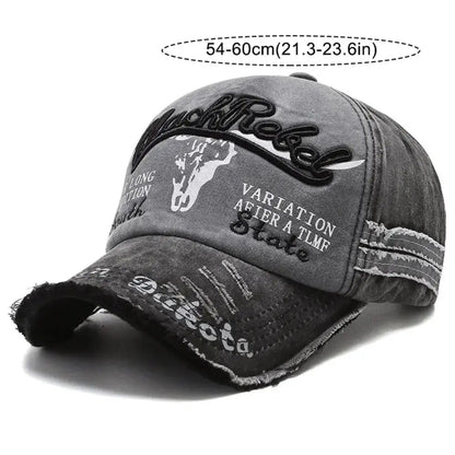 Cow Head Pattern Letter Embroidery Baseball Cap