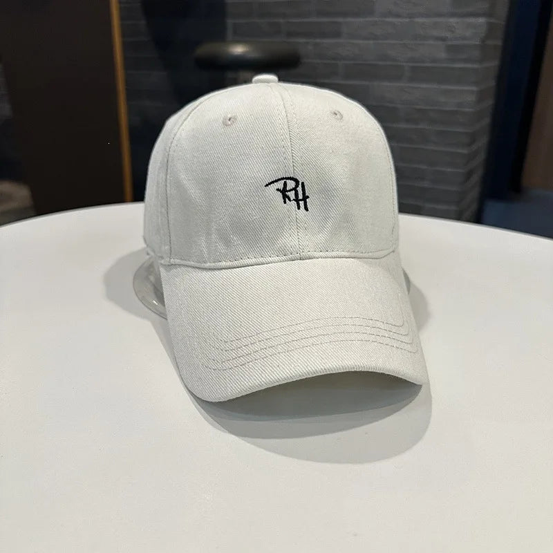 Korean Style RH Letter Embroidery Baseball Cap