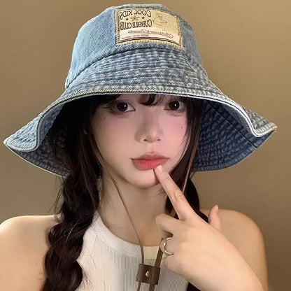 Large Brim Denim Fisherman Hat