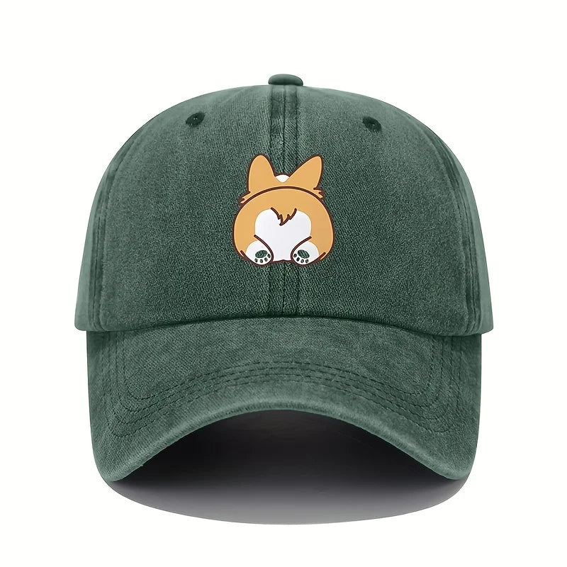 Cute Dog Printed Baseball Cap, Suitable for Hlidays