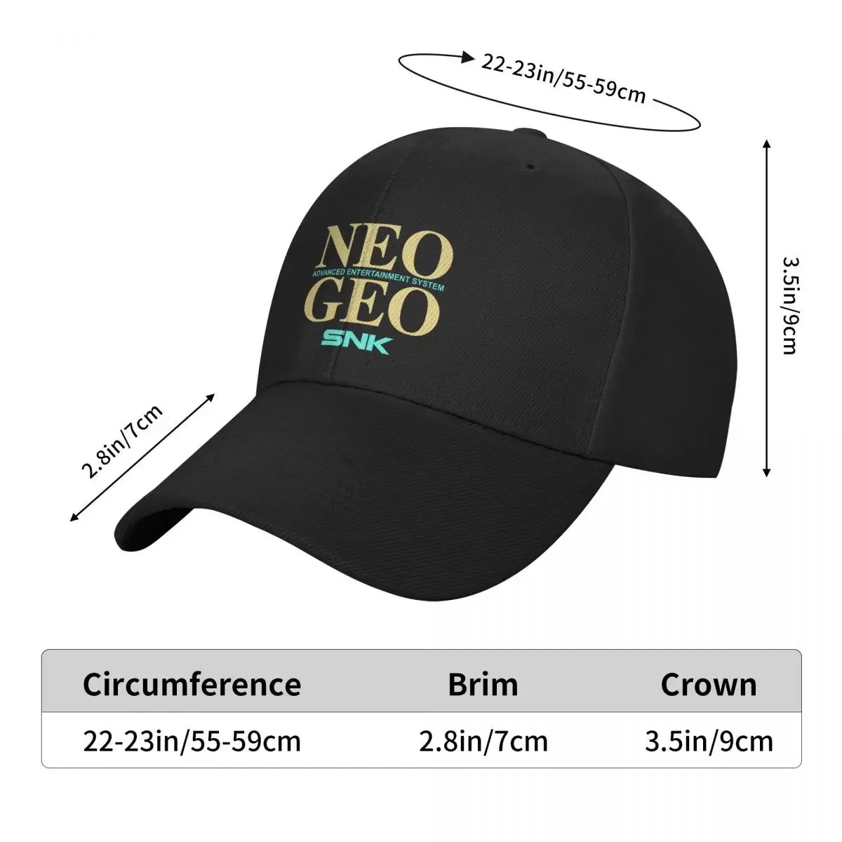 Personalized Retro Arcade Game Neo Geo Snk Baseball Cap Men Women