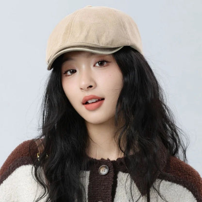 Vintage Style Forward Cap Y2k High Street Beret Hats