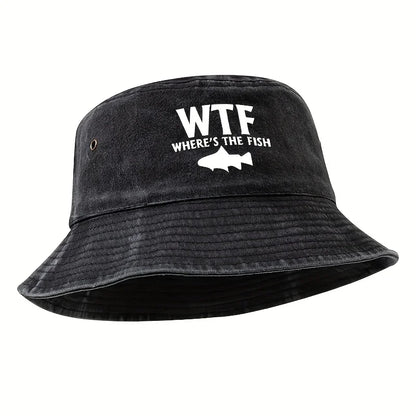 Male and Female Outdoor Fishing Fisherman Hat Where's The Fish Print
