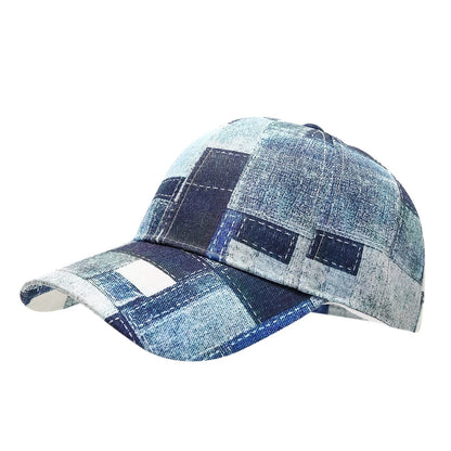 Four Seasons Sunscreen Solid Color Trend Retro Denim Baseball Hat