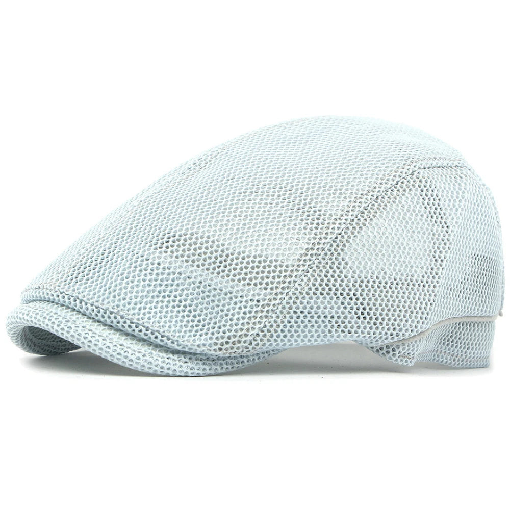 Men Women Breathable Mesh Trucker Cap Solid Plain Ivy Flat Cap Male Female Berets