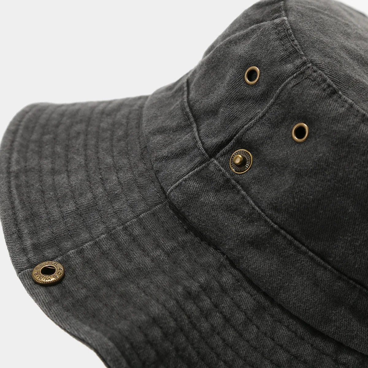 Washed Cotton Embroidery Fishing Fisherman Hats Bucket Hat
