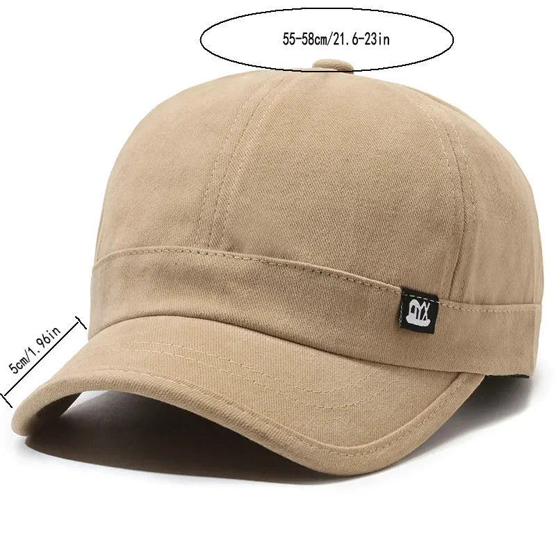 Short Brim Baseball Cap Korean Style Fashion Simple Duckbill Hat