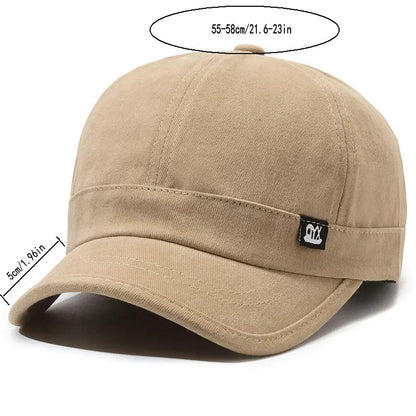 Short Brim Baseball Cap Korean Style Fashion Simple Duckbill Hat