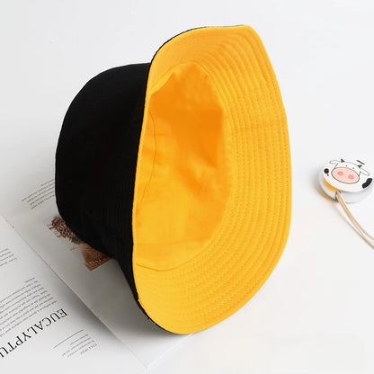 Lovely Embroidery Strawberry Sun Hats Casual Embroidery Bucket Hats for Woman