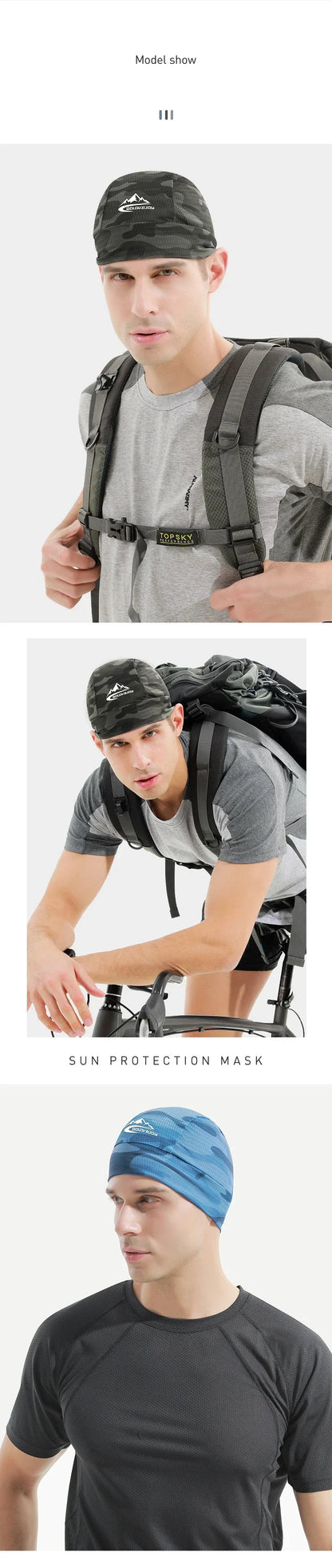 Cycling Cap Quick Dry Anti-UV Sports Hat Cooling Skull Cap Helmet Liner Sweat Cap