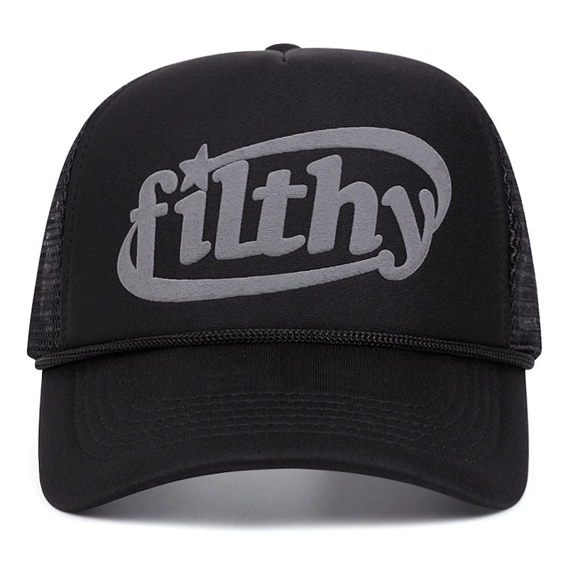 Alphabet Filthy 3D Printing Women Men Baseball Cap Hip Hop