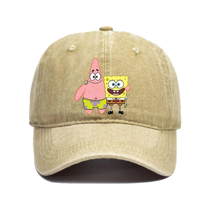 Fashion Cute SpongeBobs Baseball Cap Movie Cartoon Role Adult Men Women