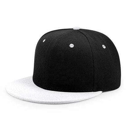 Wholesale Adult Blank Snapback Cap Male Hip-Hop Flat Peak Skateboard Hat Lady Sun Caps