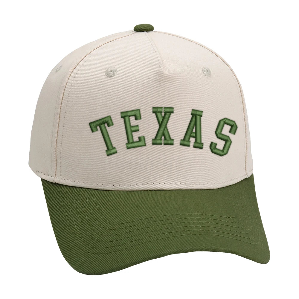 Texas Trucker Hat 3D Embroidery Two Tone Baseball Cap