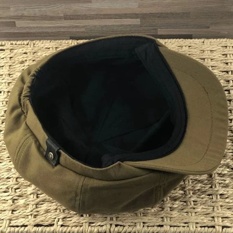 Cotton Linen Octagonal Ivy Hat Women Fashion Berets
