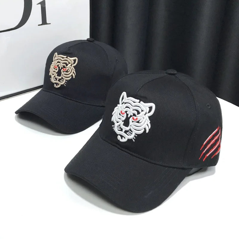 Unisex Cotton Tiger Embroidery Baseball Cap Men Women