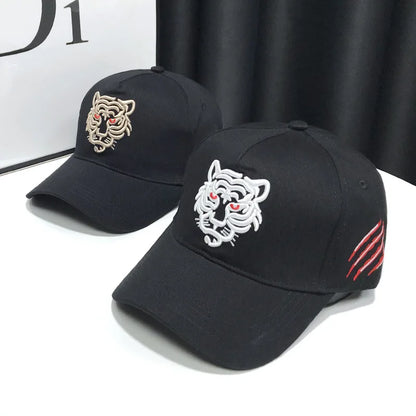 Unisex Cotton Tiger Embroidery Baseball Cap Men Women