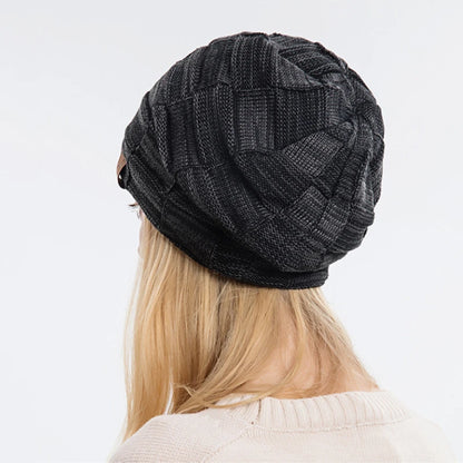 Winter Hat Warm Plus Size Outdoor Knitted Male Female Wool Bobble Hat