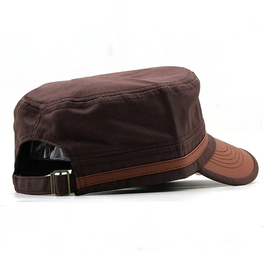 Casual Cadet Hat Man Flat Top Caps Fashion Cotton Visor Hats