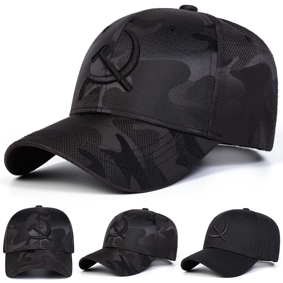 Unisex Hammer And Sickle Embroidery Baseball Caps