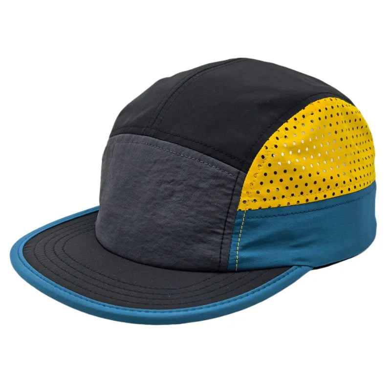 American Street Fashion Holes Quick Drying Flat Brimmed 5 Panel Snapback Caps