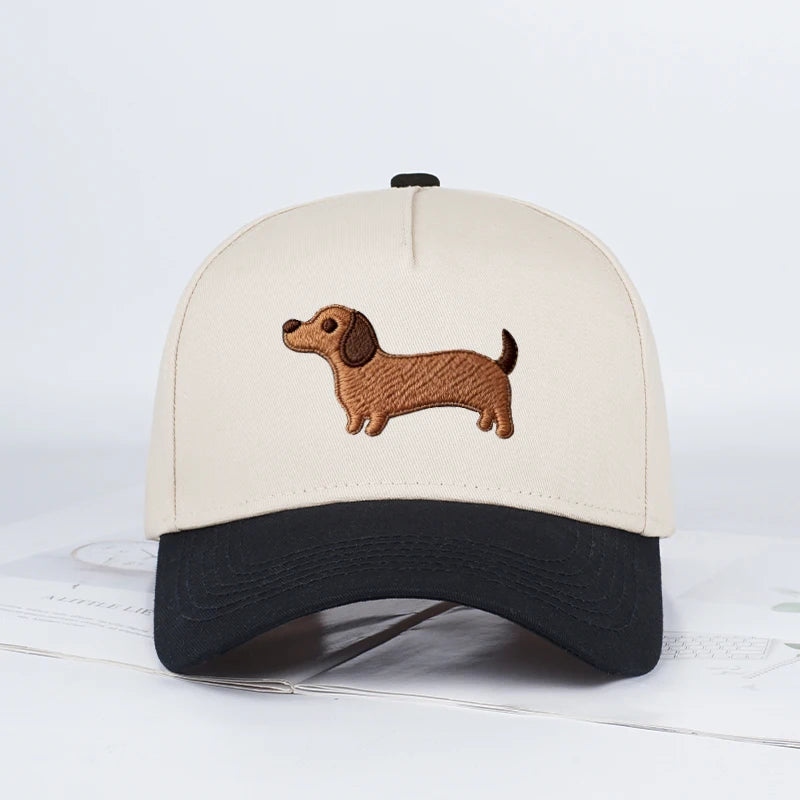 Cute Dachshund Embroidered Baseball Cap
