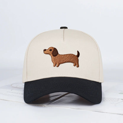 Cute Dachshund Embroidered Baseball Cap