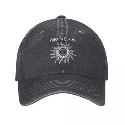 Baseball Caps Alice In Chains Band Accessories Unisex Vintage Distressed