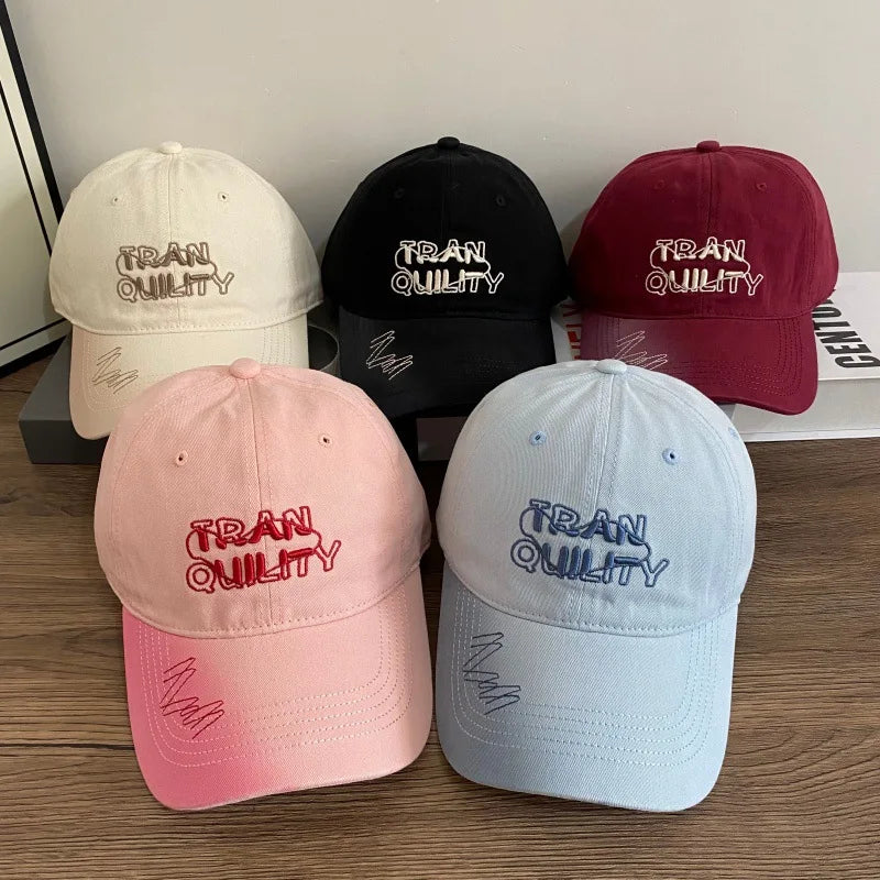 Soft Washed Gradient Pink Baseball Cap