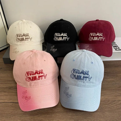 Soft Washed Gradient Pink Baseball Cap