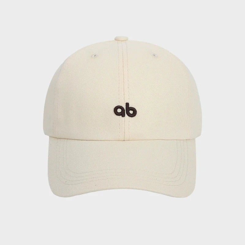 Unisex Brushed Thick Letter Ab Embroidered Fashionable Baseball Cap