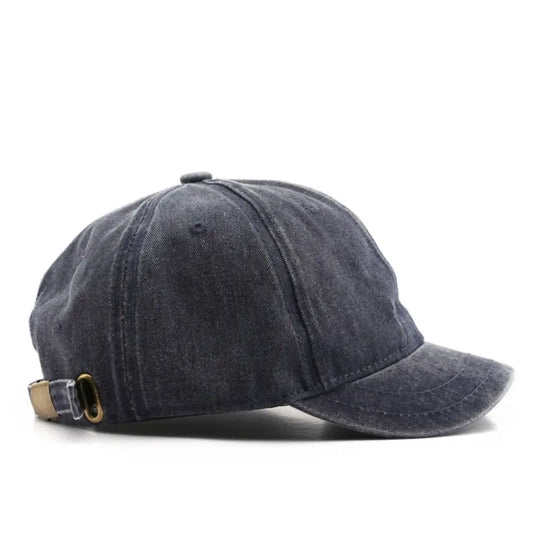 Fashion Short Brim Baseball Cap Adjustable Solid Color Bucket Panama Cap