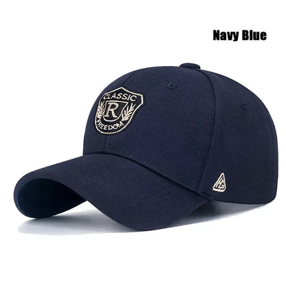 New Fashion Unisex R Letter Gold Thread Embroidery High Quality Baseball Cap