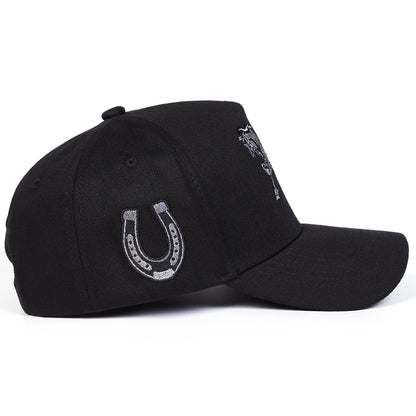 Unisex Horse Embroidery Baseball Caps Spring Autumn Outdoor Adjustable Casual Hats Sunscreen Hat Sports Cap