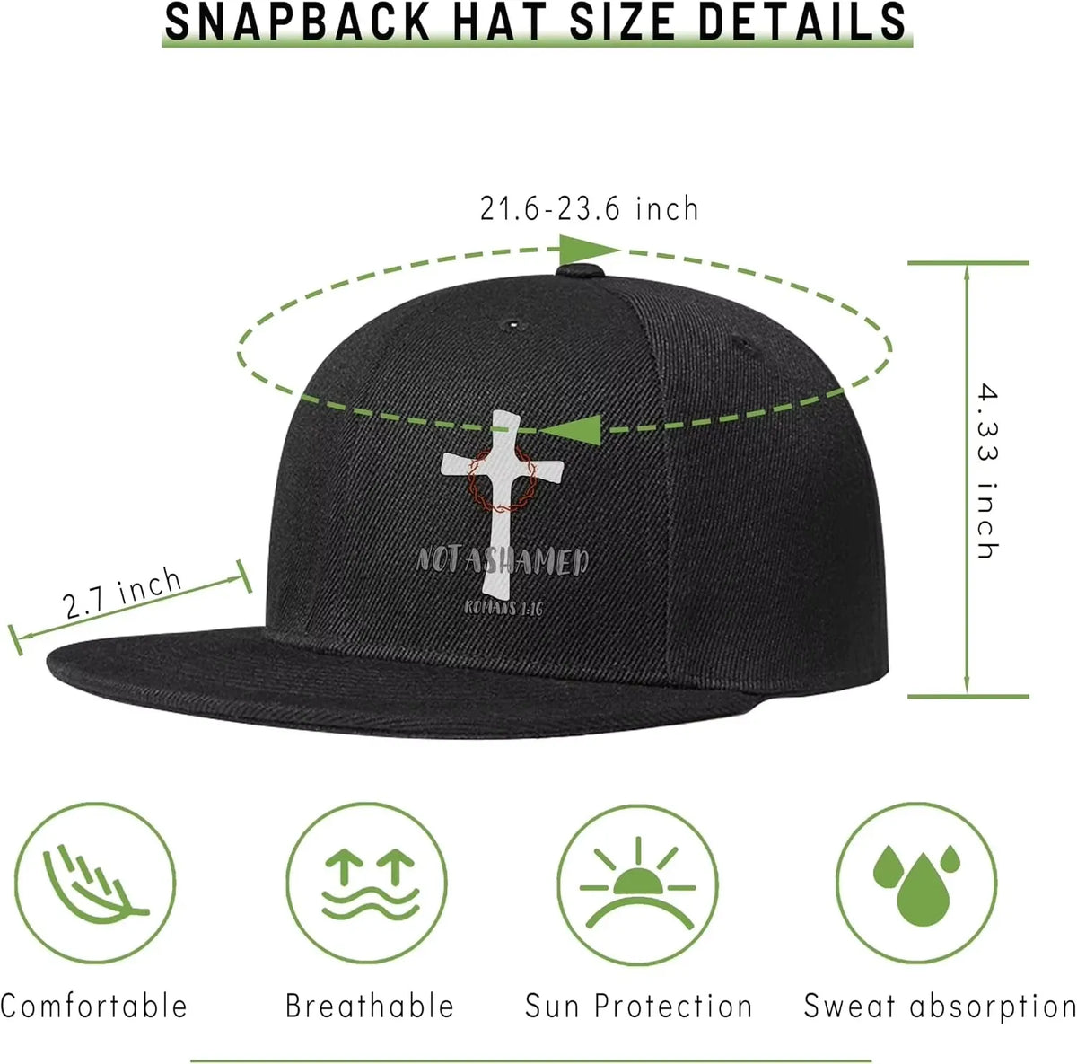 Flat Bill Hats For Men Snapback Skull Hats Black Hat For Teen Boys Skateboard Hats Baseball Cap