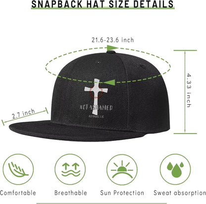 Flat Bill Hats For Men Snapback Skull Hats Black Hat For Teen Boys Skateboard Hats Baseball Cap