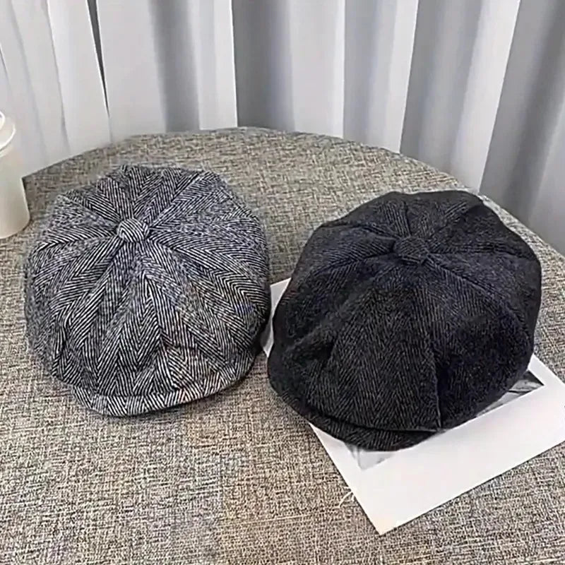 New Classic Hat For Men Caps Vintage Retro Tweed Peaky Blinders Beret Hat