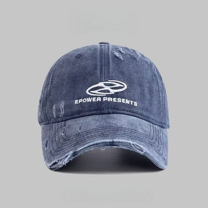 American Retro Washed Distressed Women's Baseball Cap Face Slimming Japanese  Protection Hat