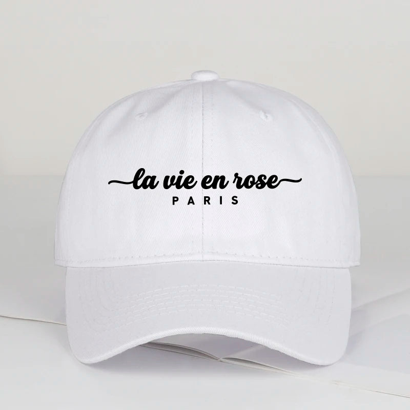 "La Vie En Rose Paris" Print Baseball Cap