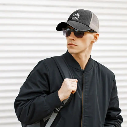 Karl Who Print Summer Mesh Back Baseball Cap