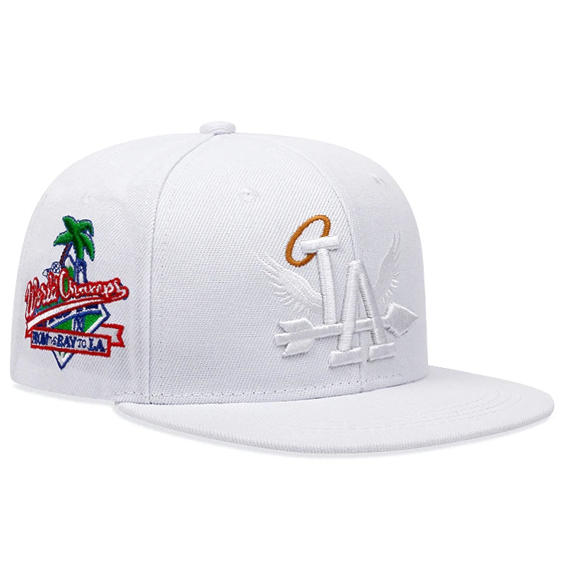 Letter Wing Pattern Side Coconut Tree Embroidery Fashion Baseball Hat