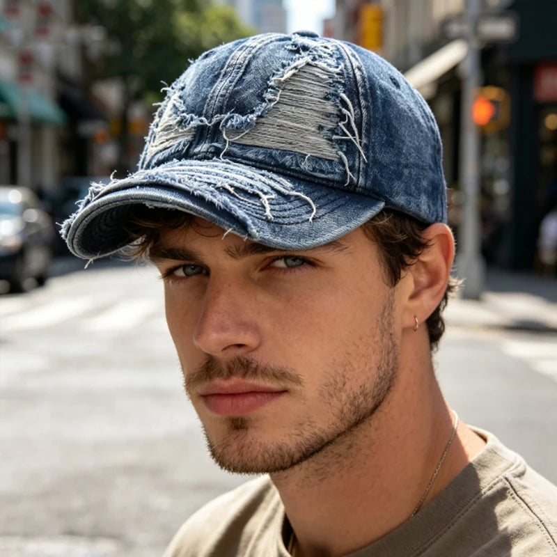 Distressed Baseball Cap For Men And Women