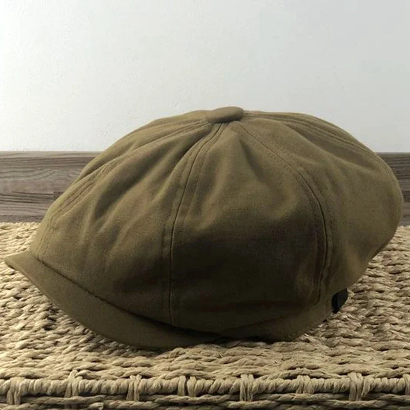 Cotton Linen Octagonal Ivy Hat Women Fashion Berets