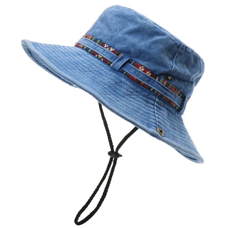 Summer Men's Cotton Bucket Hat Fisherman Hats