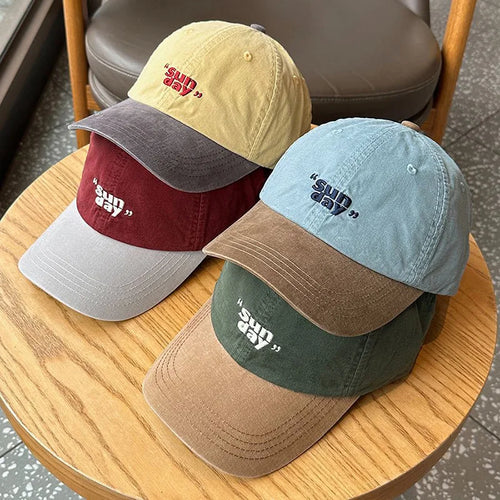 Contrasting Color Baseball Cap For Men Women