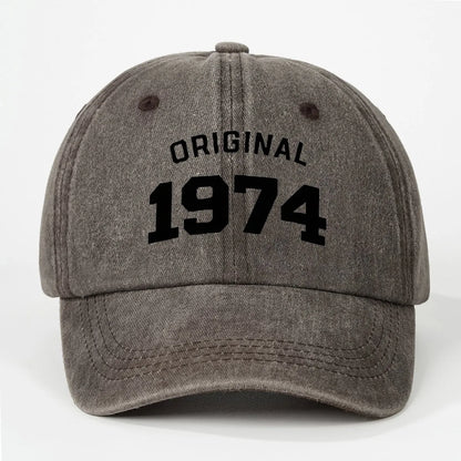 Personalized Cotton Original Born In 1974 Funny Birthday Gift Baseball Cap